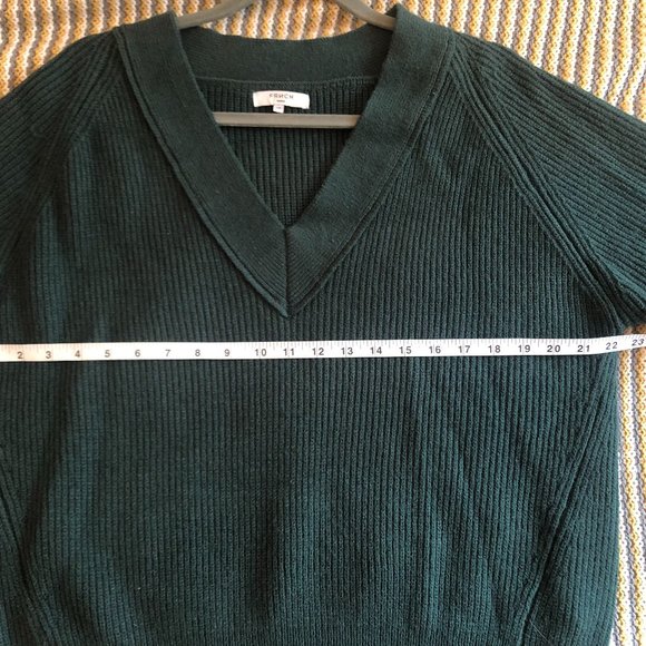 🟣2 FOR $30🟣 FRNCH Green Pullover Knit Sweater - Small / Medium - Picture 5 of 9
